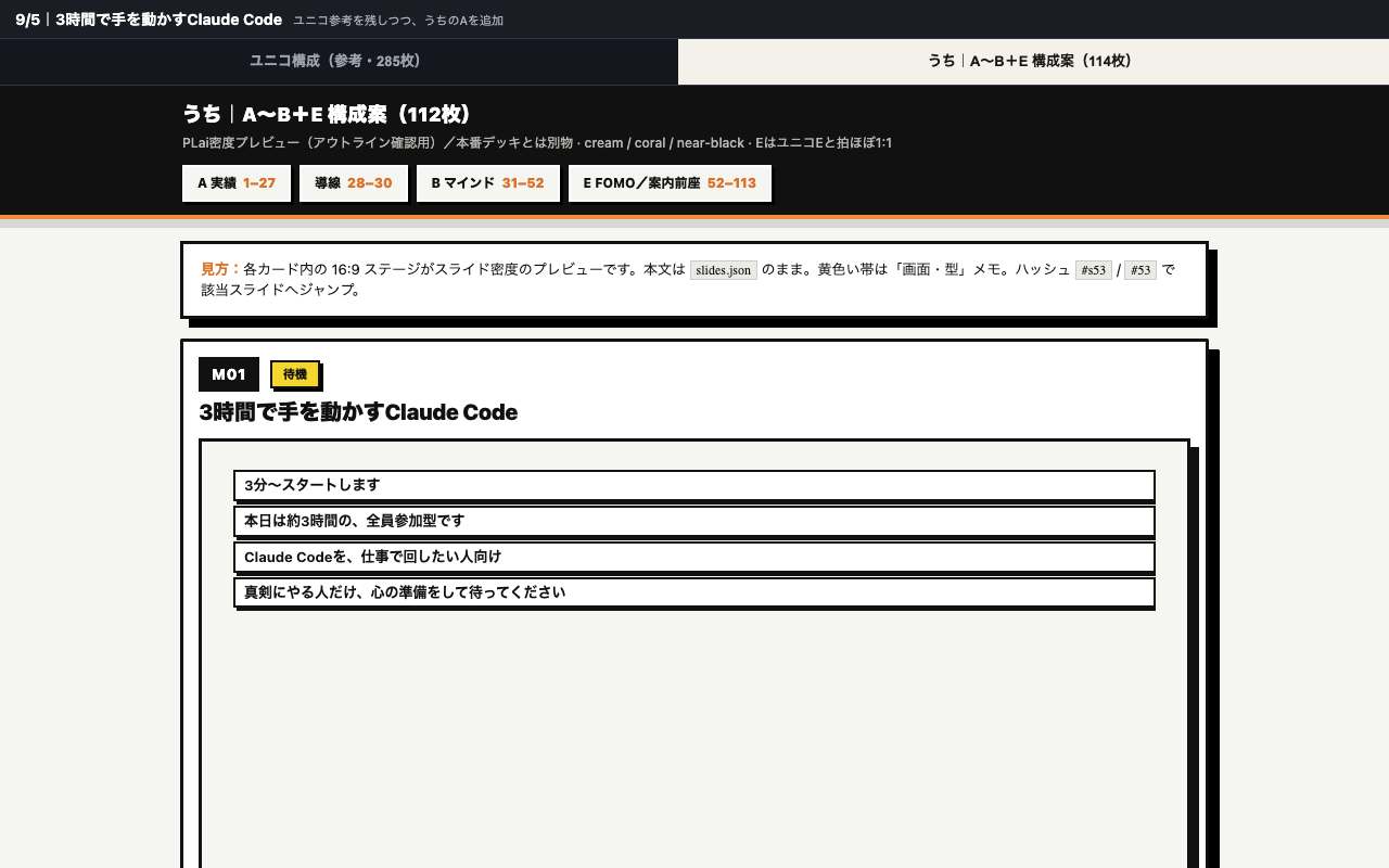 構成案の画面